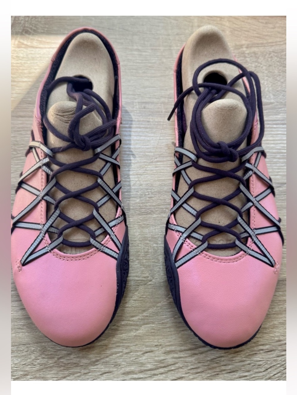Jeffrey Campbell Regimen Ankle Wrap Ballet Sneakers Pink 8